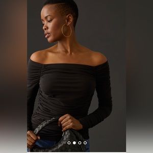 Maeve Off-the-shoulder Ruched Top NWT